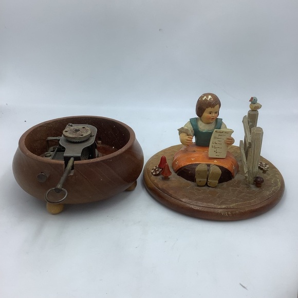 Vintage Swiss Anri Thorens Wood Music Box - Picture 9 of 16